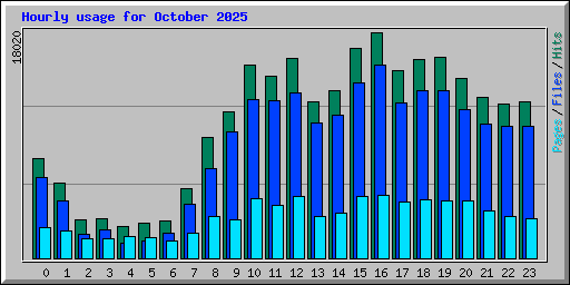 Hourly usage for October 2025