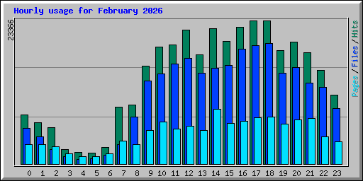 Hourly usage for February 2026