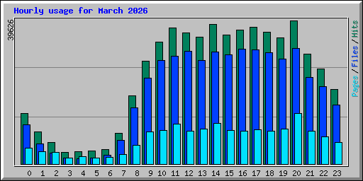 Hourly usage for March 2026