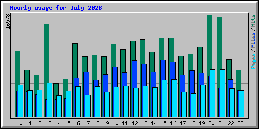 Hourly usage for July 2026