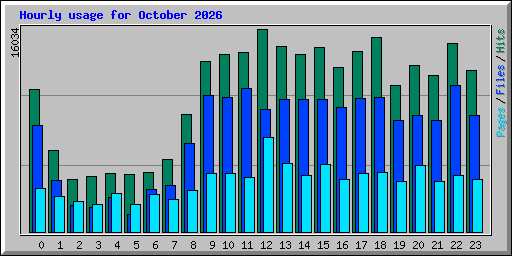 Hourly usage for October 2026